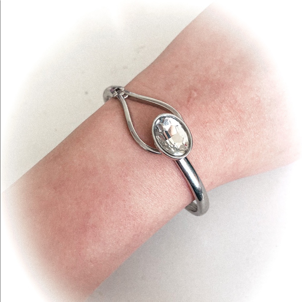 Silver Jeweled Bracelet